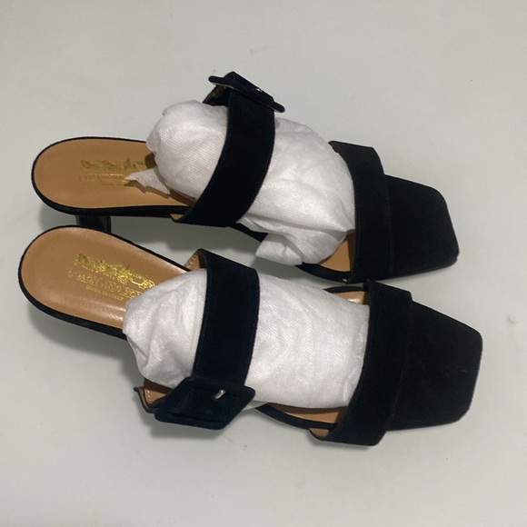 Coach and Four Telaio Black Suede Heeled Sandals Size 9 NWOB (V-9) - Picture 2 of 6